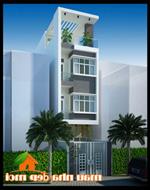 Mẫu nhà ống 2 tầng 1 tum hiện đại mặt tiền 4m có sân thượng.