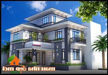 Mẫu biệt thự mái thái 2 tầng 1 tum toát lên vẻ đẹp bề thế.