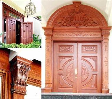 Top những mẫu cửa gỗ gõ đỏ đẹp, sang trọng và hiện đại năm 2022