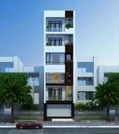 Thiết Kế Nhà Hiện Đại 4 × 11 Có Thang Máy 6 Tầng, Công Năng Đầy Đủ