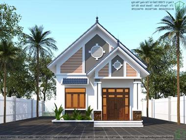 Bản vẽ mẫu nhà cấp 4 3 phòng ngủ 7x12m NDNC4158