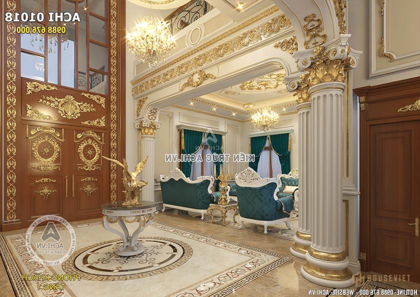 Thiết kế phòng chờ phòng khách đẹp tại biệt thự bình dương