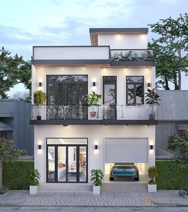 Mẫu thiết kế nhà 2 tầng 7x10m