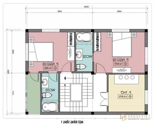 Bản vẽ nhà 7x10 đẹp, hiện đại