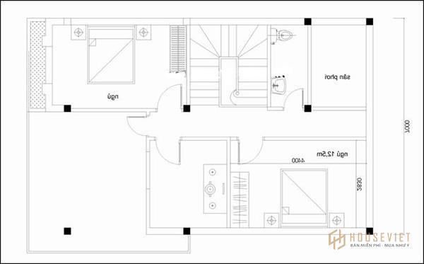 Hoàn thiện bản vẽ thiết kế nhà 2 tầng