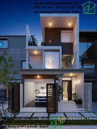 Thiết kế gara cho nhà phố hiện đại.