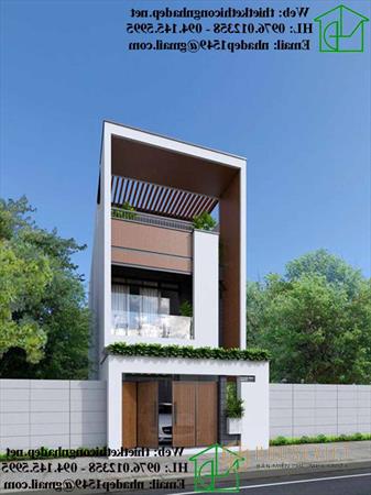 Nhà để xe mái bằng.