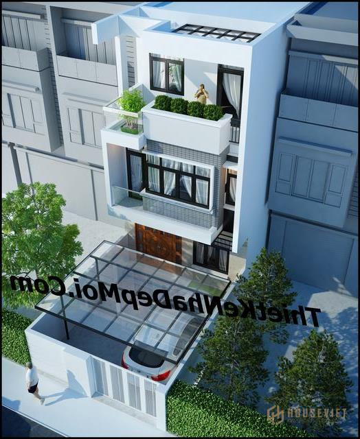 Nhà phố mặt tiền 6m 3 tầng