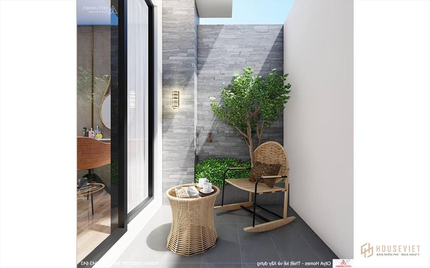 Một Góc Nhỏ Cảnh Quan Sân Sau Liên Kết Với ​​Phòng Ngủ