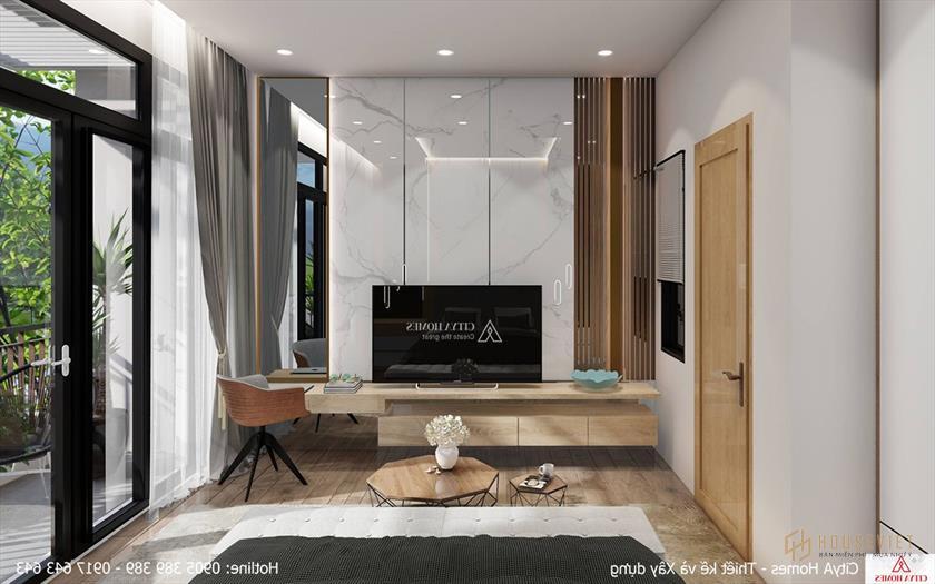 Không gian phòng ngủ mát mẻ và trong lành