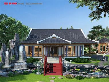 Mẫu thiết kế biệt thự vườn 1 tầng 100m2 kiểu Nhật điển hình BT1040522