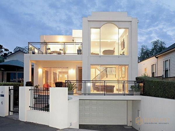 Mẫu thiết kế nhà 2 tầng có gara ô tô