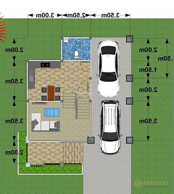 Hoàn thiện bản vẽ thiết kế nhà 2 tầng