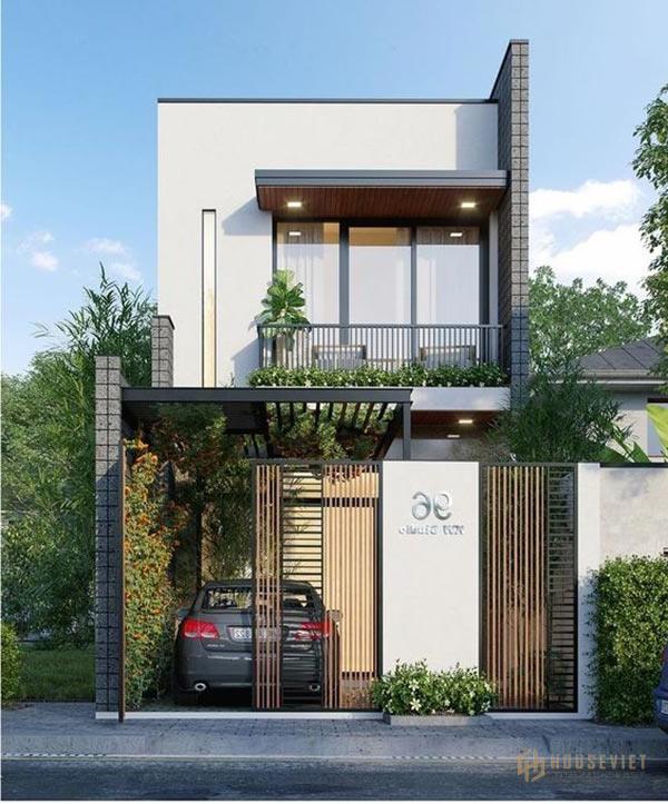 Nhà ống 2 tầng có tầng hầm