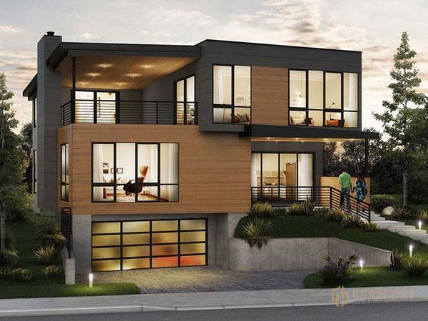 Nhà 2 tầng hiện đại có tầng hầm đẹp