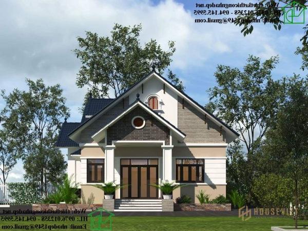 Mẫu nhà cấp 4 9x12m mái thái 2 mặt tiền đẹp tại Hải Dương NDNC478