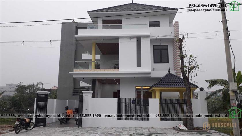 Thiết kế biệt thự 3 tầng mái nhật tại Ninh Bình NDBT3T30