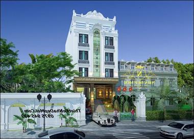 Bản vẽ mặt bằng khách sạn mini 5 tầng tân cổ điển Luxury Hotel