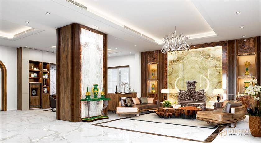 Thiết kế phòng khách biệt thự