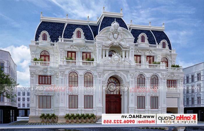 Biệt thự lâu đài 3 tầng 1 tum rộng 350m2 tại Vĩnh Phúc - SH BTLD 0045 5 Biệt thự kiểu lâu đài đẹp ở Vĩnh Phúc toát lên tinh hoa kiến trúc