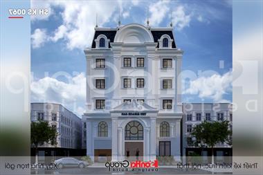 Mẫu thiết kế khách sạn mini tân cổ điển 2 sao 6 tầng tại Hải Phòng - SH KS 0067