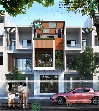 Mẫu nhà phố 3 tầng 4,5x15m NDNP3T46