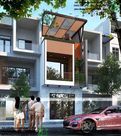 Mẫu nhà phố 3 tầng 4,5x15m NDNP3T46