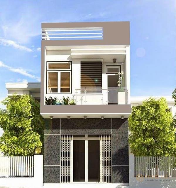 Mẫu thiết kế nhà 2 tầng giá 400 triệu có không gian xanh mát được nhiều người ưa chuộng.