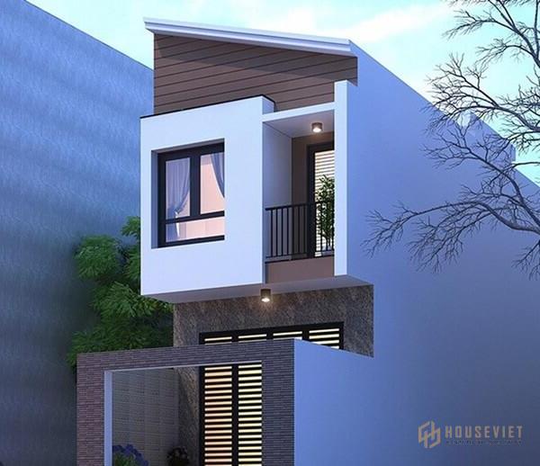 Khung cửa lớn mang lại nhiều ánh sáng cho mẫu thiết kế nhà 2 tầng 400 triệu