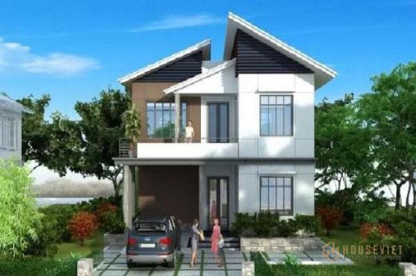 Kiến trúc nhà 2 tầng mái thái tạo điểm nhấn cho không gian sống