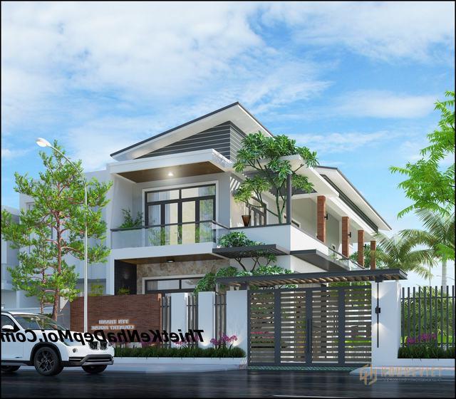 Mẫu nhà 2 tầng kết hợp kinh doanh thiết kế sáng tạo đón gió Đông Nam của anh Bá Thanh