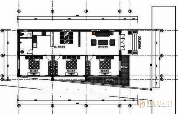 Mẫu nhà cấp 4 7x17