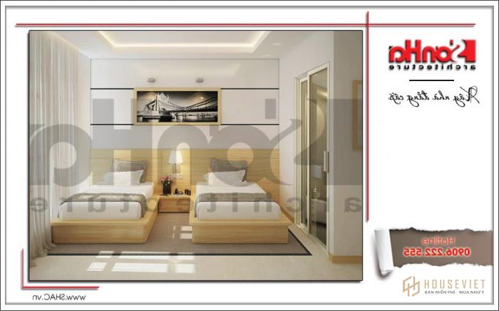 Mẫu thiết kế khách sạn mini 4 tầng kiến trúc cổ điển tại Sài Gòn - SH KS 0031 33 Thiết kế nội thất phòng ngủ vip 2 PN khách sạn mini 4 tầng kiến trúc cổ điển đẹp sh ks 0031