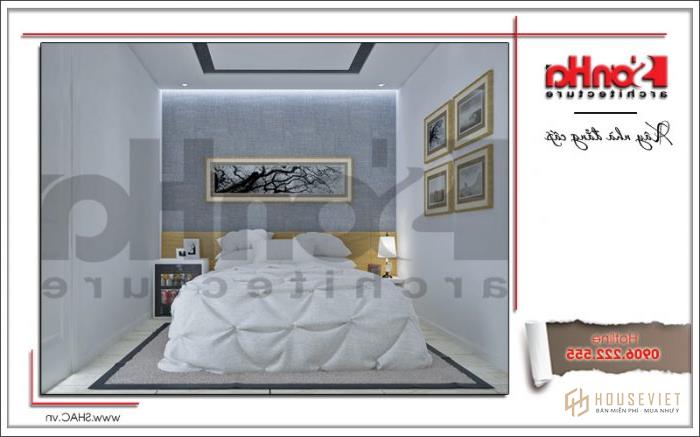 Mẫu thiết kế khách sạn mini 4 tầng kiến trúc cổ điển tại Sài Gòn - SH KS 0031 36 Mẫu thiết kế nội thất phòng ngủ 2 khách sạn mini 4 tầng kiến trúc cổ điển sh ks 0031