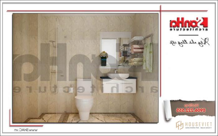 Mẫu thiết kế khách sạn mini 4 tầng kiến trúc cổ điển tại Sài Gòn - SH KS 0031 38 Thiết kế nội thất phòng tắm khách sạn mini 4 tầng kiến trúc cổ điển sh ks 0031