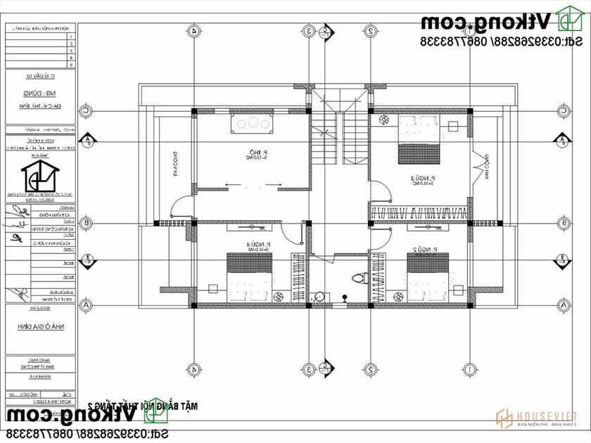 Bố trí nội thất tầng 2