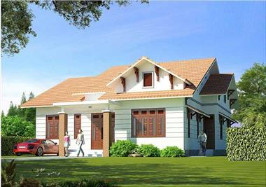 File CAD mẫu nhà đẹp 1 tầng 3 phòng ngủ diện tích 170m2