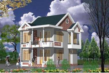 Biệt thự mái thái 2 tầng đẹp kiểu mới 2022