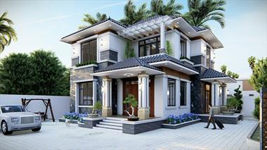 Những mẫu biệt thự 2 tầng mái thái đẹp kiểu Nhật được ưa chuộng nhất