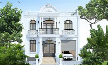 Chiêm ngưỡng mẫu thiết kế biệt thự 2 tầng đẹp sang trọng tại Bình Phước