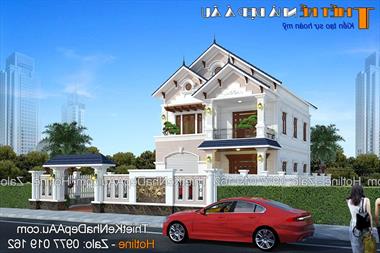 Mẫu thiết kế nhà 2 tầng 4 phòng ngủ kinh phí 1 tỷ