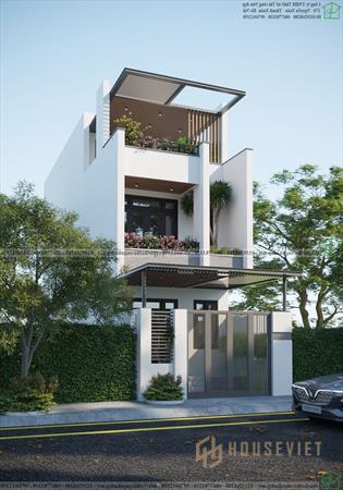 Mẫu nhà ống 3 tầng hiện đại NDNP3T60