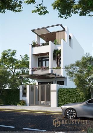 Mẫu thiết kế nhà ống 3 tầng đẹp NDNP3T60