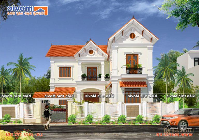 Nhà 2 tầng mái thái tân cổ điển sang trọng - MV1527