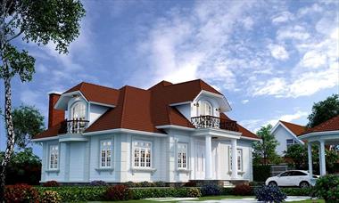 Biệt thự 1 tầng phong cách Châu Âu trông thật tuyệt vời