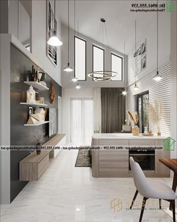 View từ bếp ra ngoài, ngay sát chân cầu thang NDNC4174