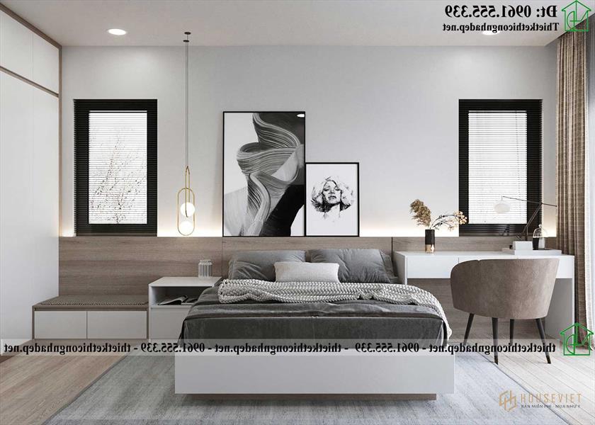     Phòng ngủ Master tầng 2: Nội thất phòng ngủ đẹp và sang trọng