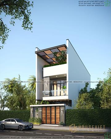 Mẫu thiết kế nhà ống 3 tầng 5x16m NDNP3T61