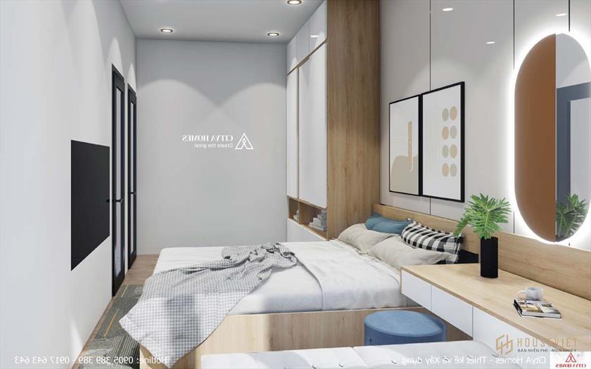 Phòng ngủ có lối trang trí tao nhã, nhẹ nhàng