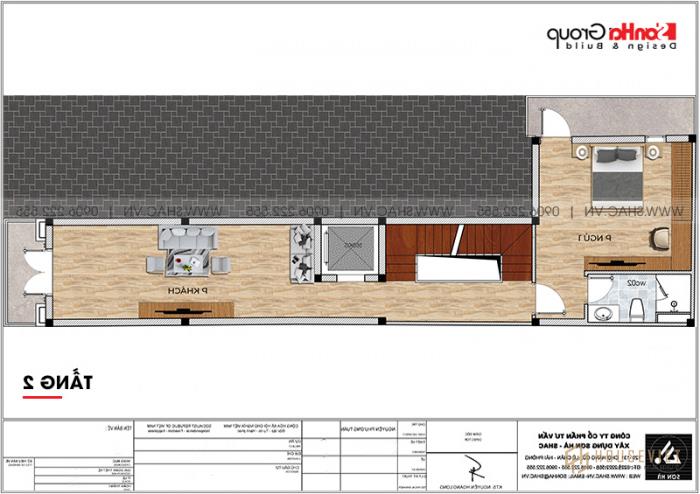 3 Bản vẽ nhà tân cổ điển tầng 2 mặt tiền 3.1m tại Bình Thuận sh nop 0204